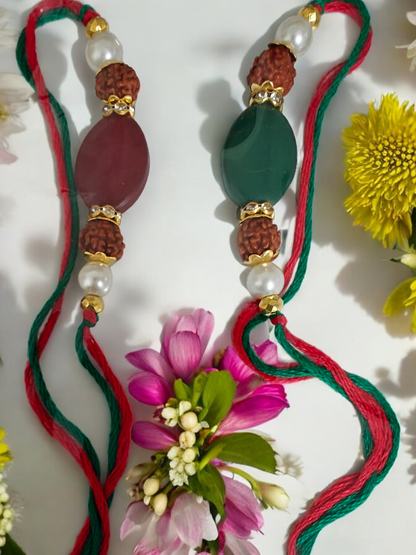 Maroon Bead Rakhi