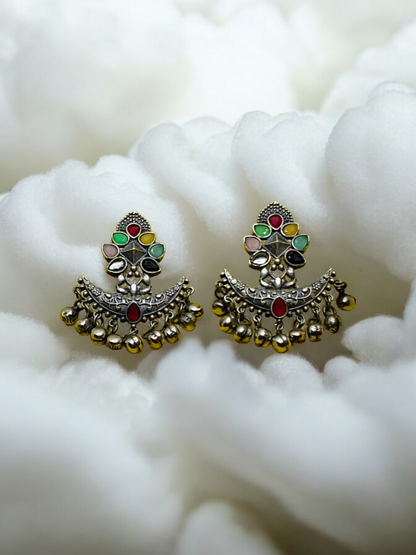 Multi-color Ghungroo Earrings