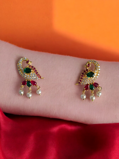 Peacock earrings