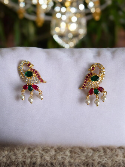 Peacock earrings