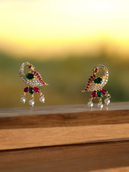 Peacock earrings