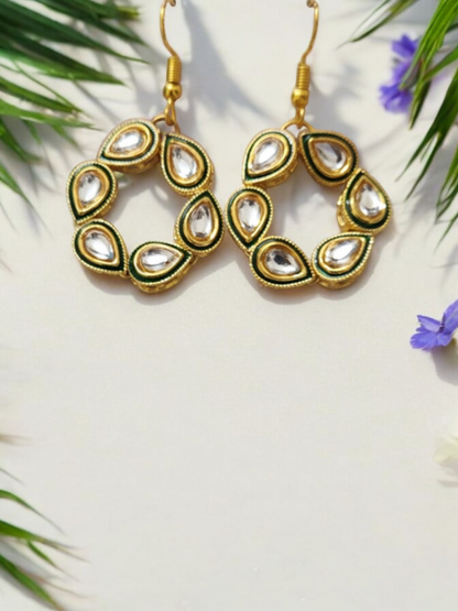 Kundan stone earrings