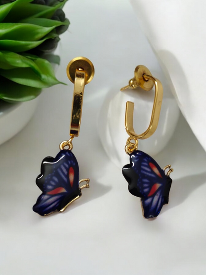 Blue Butterfly Earrings