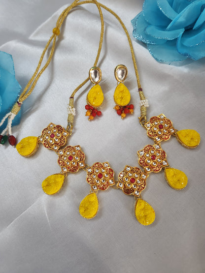 Kundan and Resin stone necklace