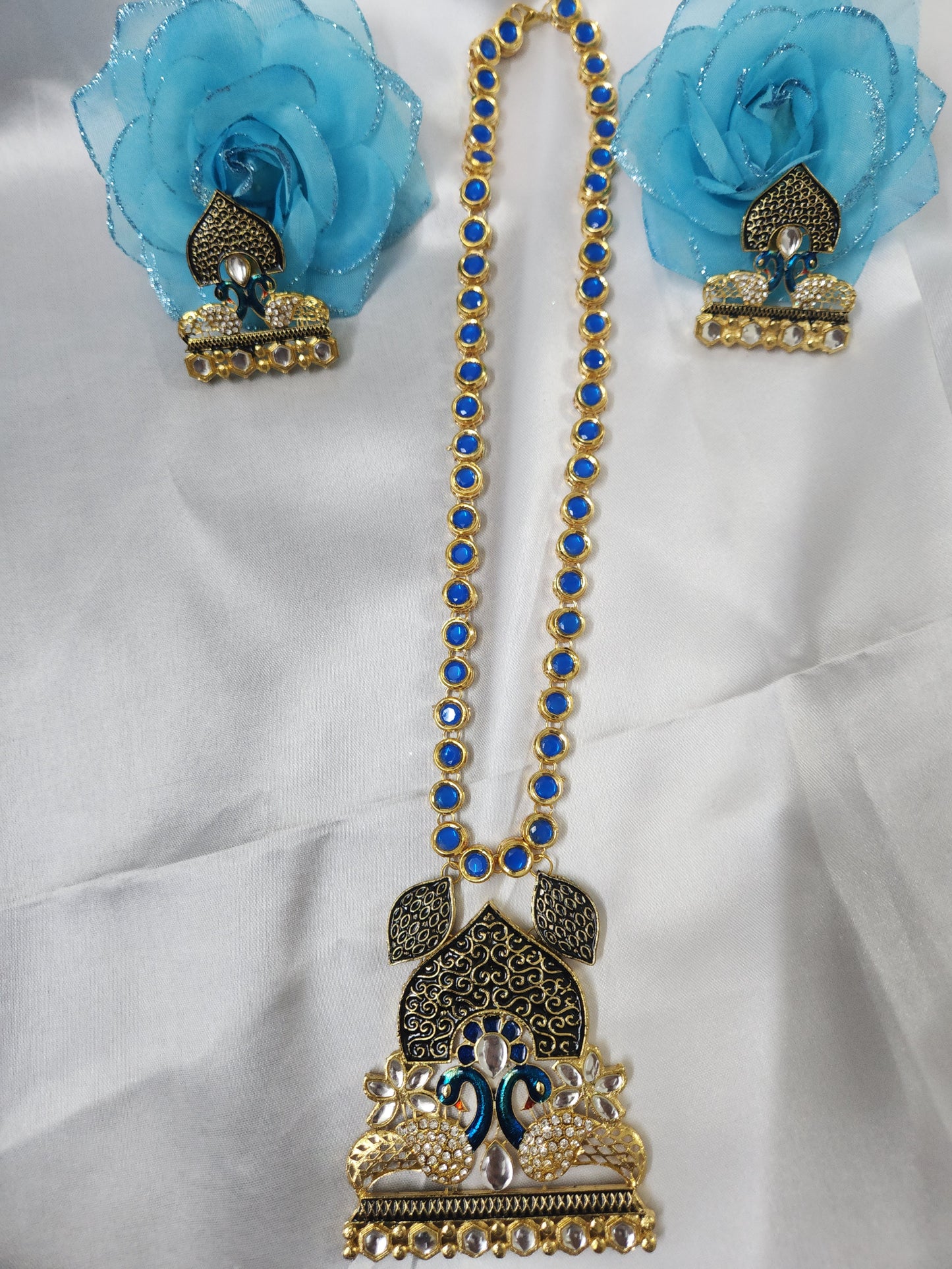 Peacock kundan necklace