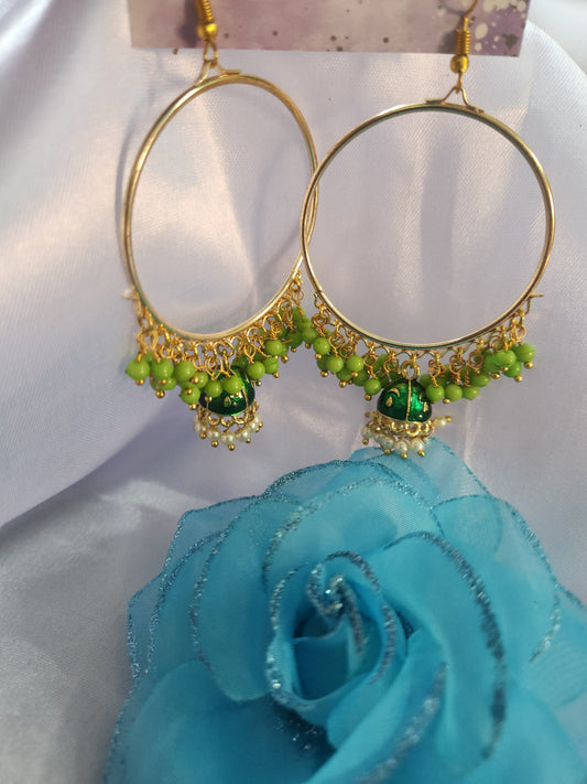 Green Bali earrings