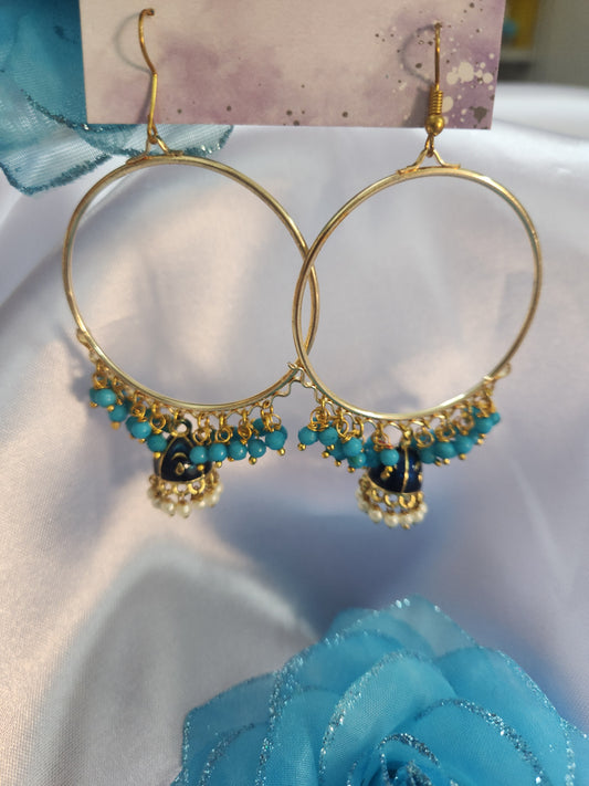 Blue Bali earrings