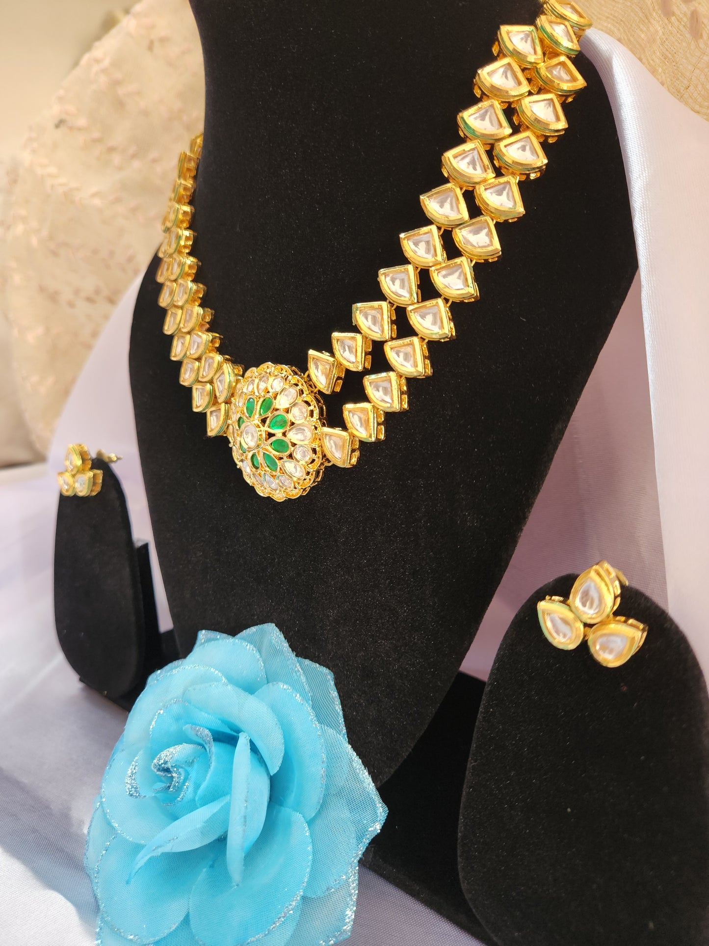 Layered kundan necklace