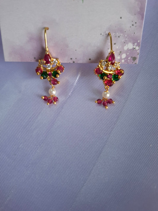 Multicolor stone earrings