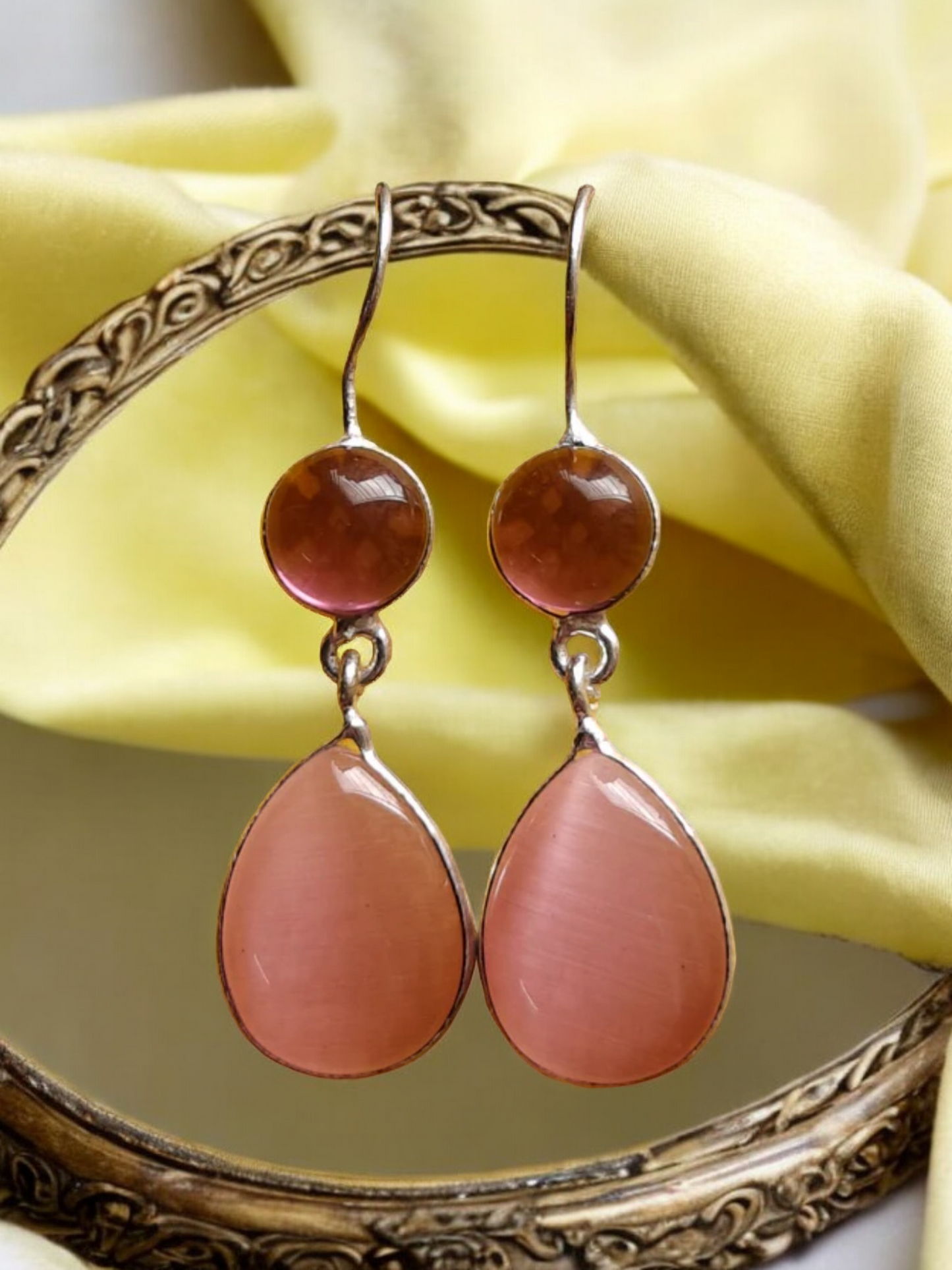 Hanging Pink Earrings