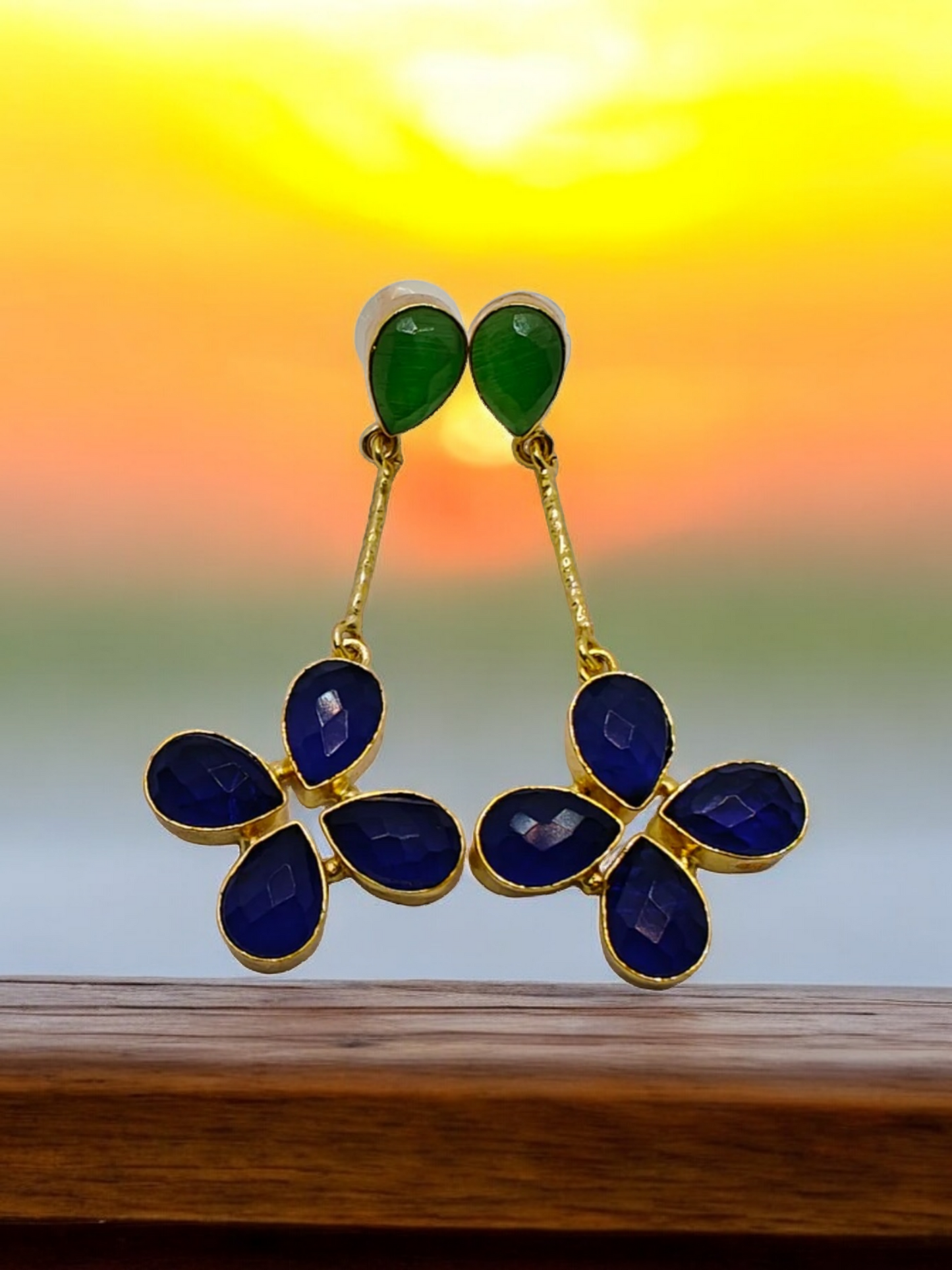 Blue Flower Earrings