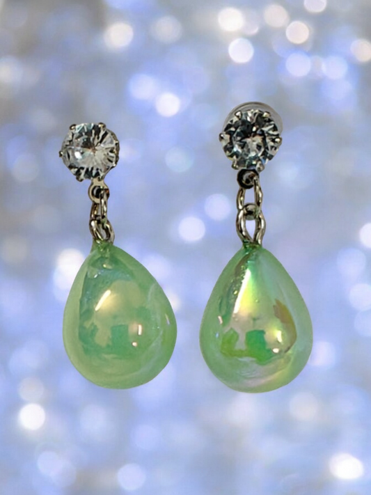 Green Pearl Earrings