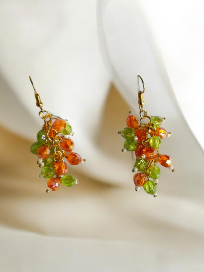 Everyday Green-Orange Earrings