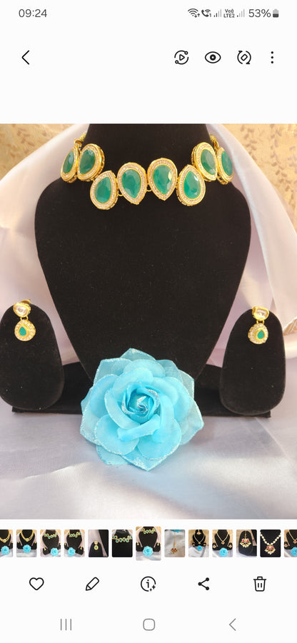 Drop kundan necklace